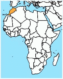 mapa - Marocké království (Al-Mamlaka al-Maghribíja)