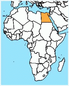 mapa - Egyptská arabská republika