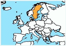 mapa - Švédské království (Konungariket Serige)