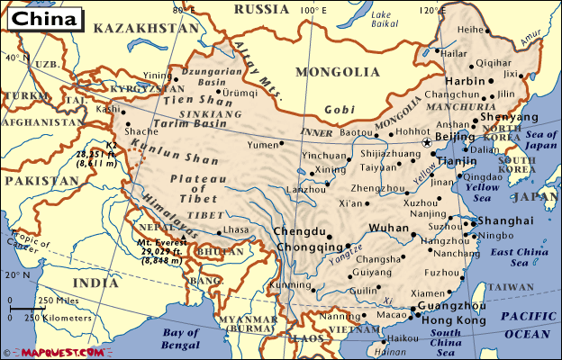 mapa - Tibet (Xizang)