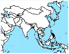mapa - Korejská republika