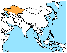 mapa - Kazašská republika