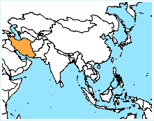 mapa - Islámská republika Írán