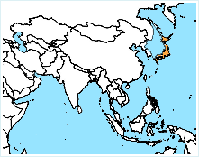 mapa - Japonsko