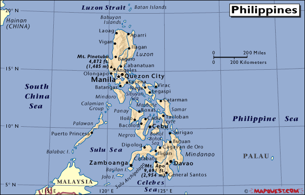 mapa - Filipínská republika