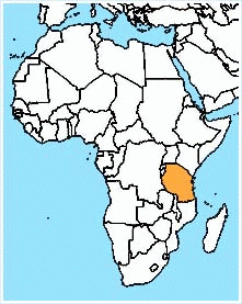mapa - Sjednocená republika Tanzanie