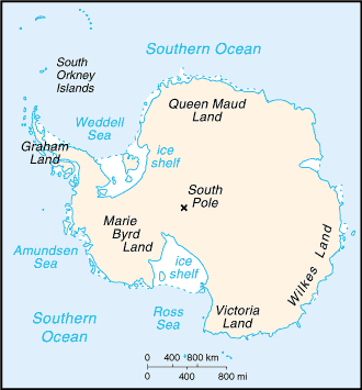 mapa - Antarktida