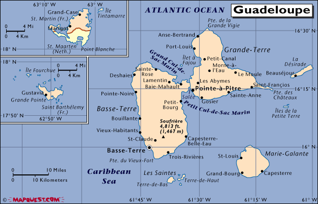 mapa - Departement Guadalupe