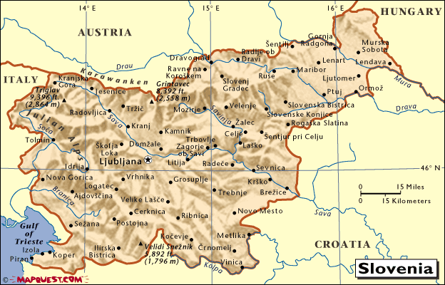 mapa - Slovinská republika