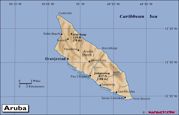 mapa - Aruba
